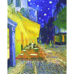 Coffee terrace in the evening, Place du Forum, Arles